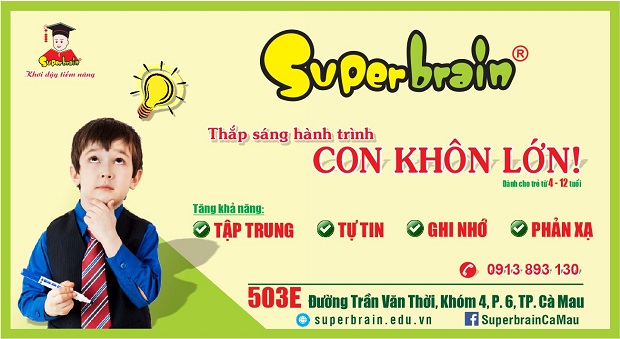 SUPERBRAIN VIỆT NAM – CHÀO MỪNG CƠ SỞ SUPERBRAIN CÀ MAU