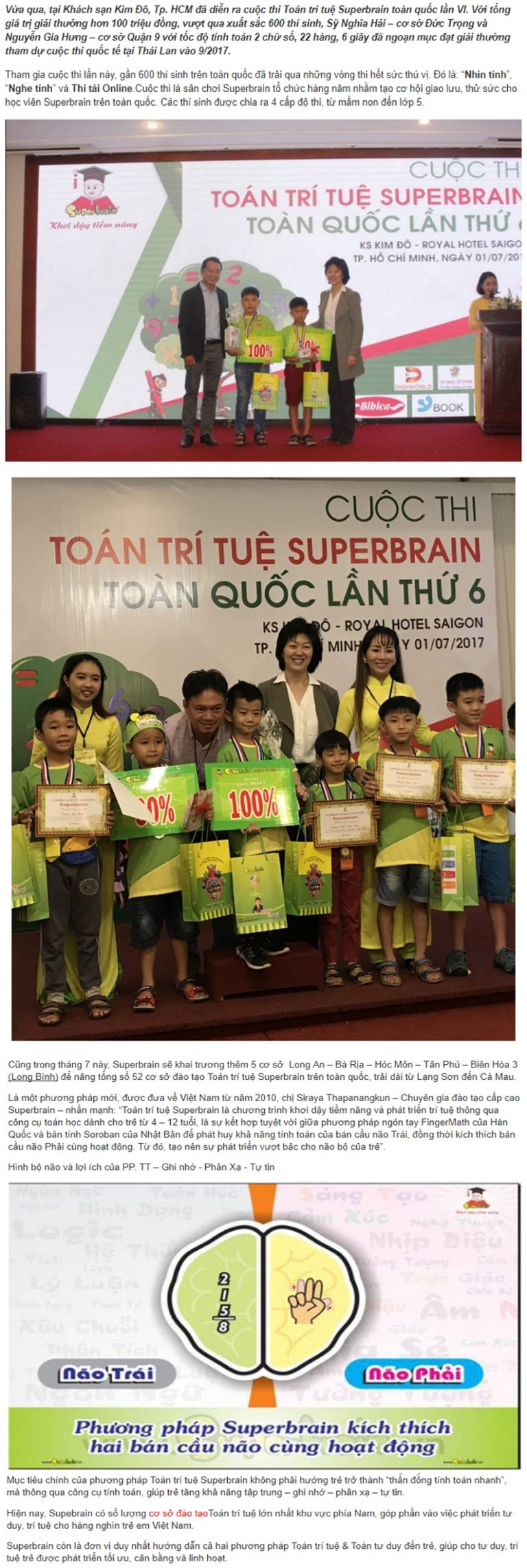 CUỘC THI TOÁN TRÍ TUỆ SUPERBRAIN TOÀN QUỐC LẦN 6 NĂM 2017 – BÁO MEN & LIFE