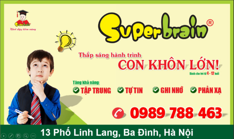 SUPERBRAIN VIỆT NAM CHÀO MỪNG CƠ SỞ SUPERBRAIN BA ĐÌNH 