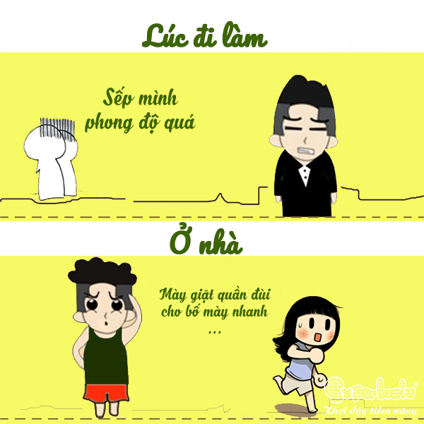 Lúc đi làm và ở nhà với con thì khác một trời một vực