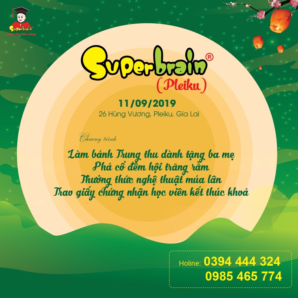 HỆ THỐNG ĐÀO TẠO SUPERBRAIN VIỆT NAM “MANG TRĂNG ĐI TẶNG” DỊP TRUNG THU