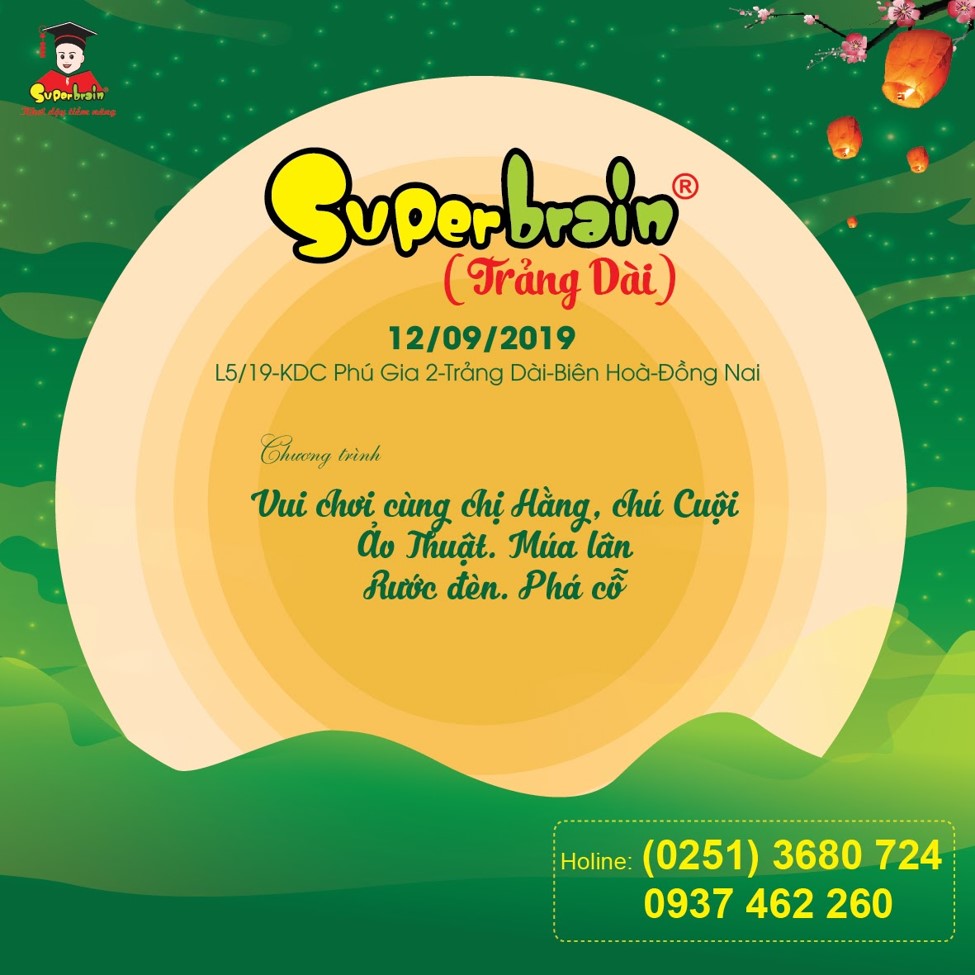 HỆ THỐNG ĐÀO TẠO SUPERBRAIN VIỆT NAM “MANG TRĂNG ĐI TẶNG” DỊP TRUNG THU