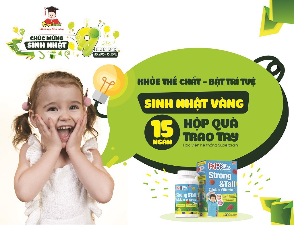 MỪNG SINH NHẬT VÀNG – 15 NGÀN HỘP KẸO TRAO TẶNG TẬN TAY HỌC VIÊN SUPERBRAIN XUYÊN VIỆT