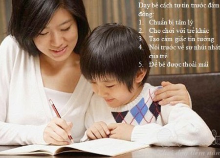 Dạy bé cách tự tin trước đám đông