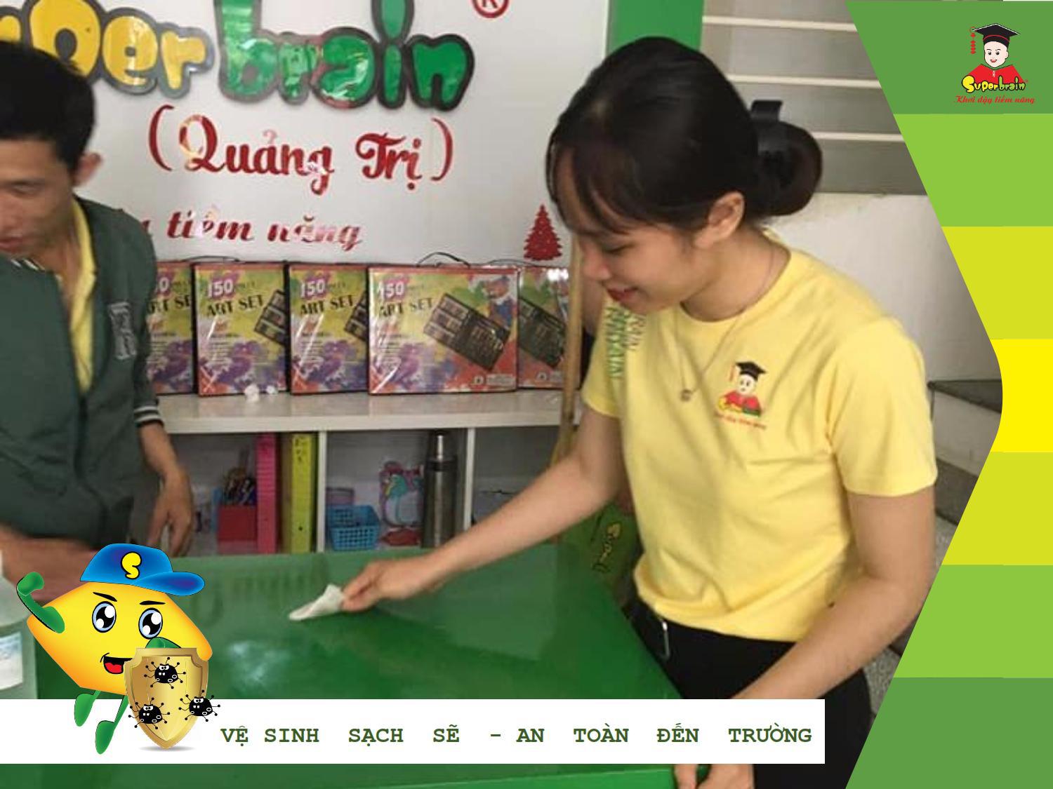 LÀM GÌ ĐỂ ĐẢM BẢO VỆ SINH AN TOÀN KHI TRẺ QUAY LẠI SUPERBRAIN?