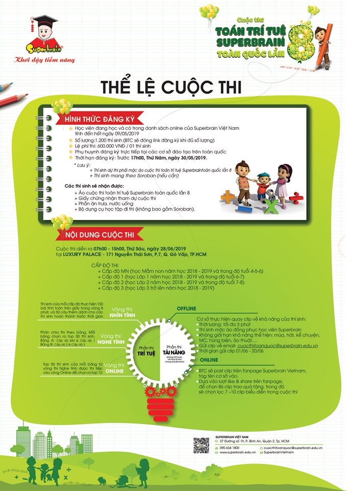 CUỘC THI TOÁN TRÍ TUỆ SUPERBRAIN TOÀN QUỐC LẦN 8