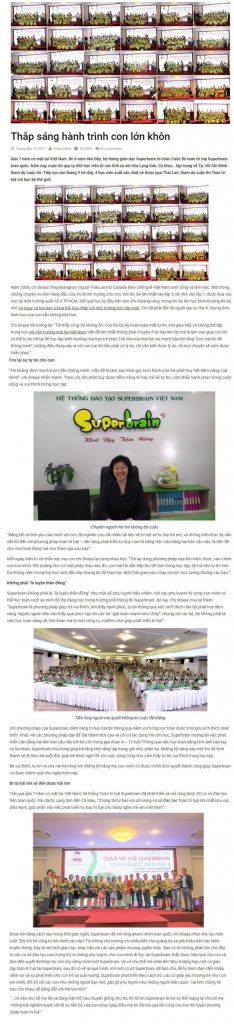 BÁO DOANH NHÂN VĂN HÓA VIỆT NAM ĐƯA TIN: “SUPERBRAIN - THẮP SÁNG HÀNH TRÌNH CON KHÔN LỚN”|BÁO MEN & LIFE ĐƯA TIN - CUỘC THI TOÁN TRÍ TUỆ SUPERBRAIN TOÀN QUỐC LẦN THỨ 6 - 2017