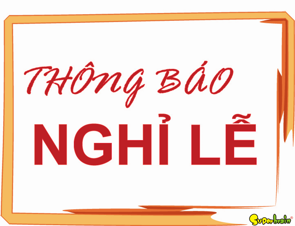 Toán Trí Tuệ Superbrain - Thông Báo Lịch Nghỉ Tết Dương Lịch 2016