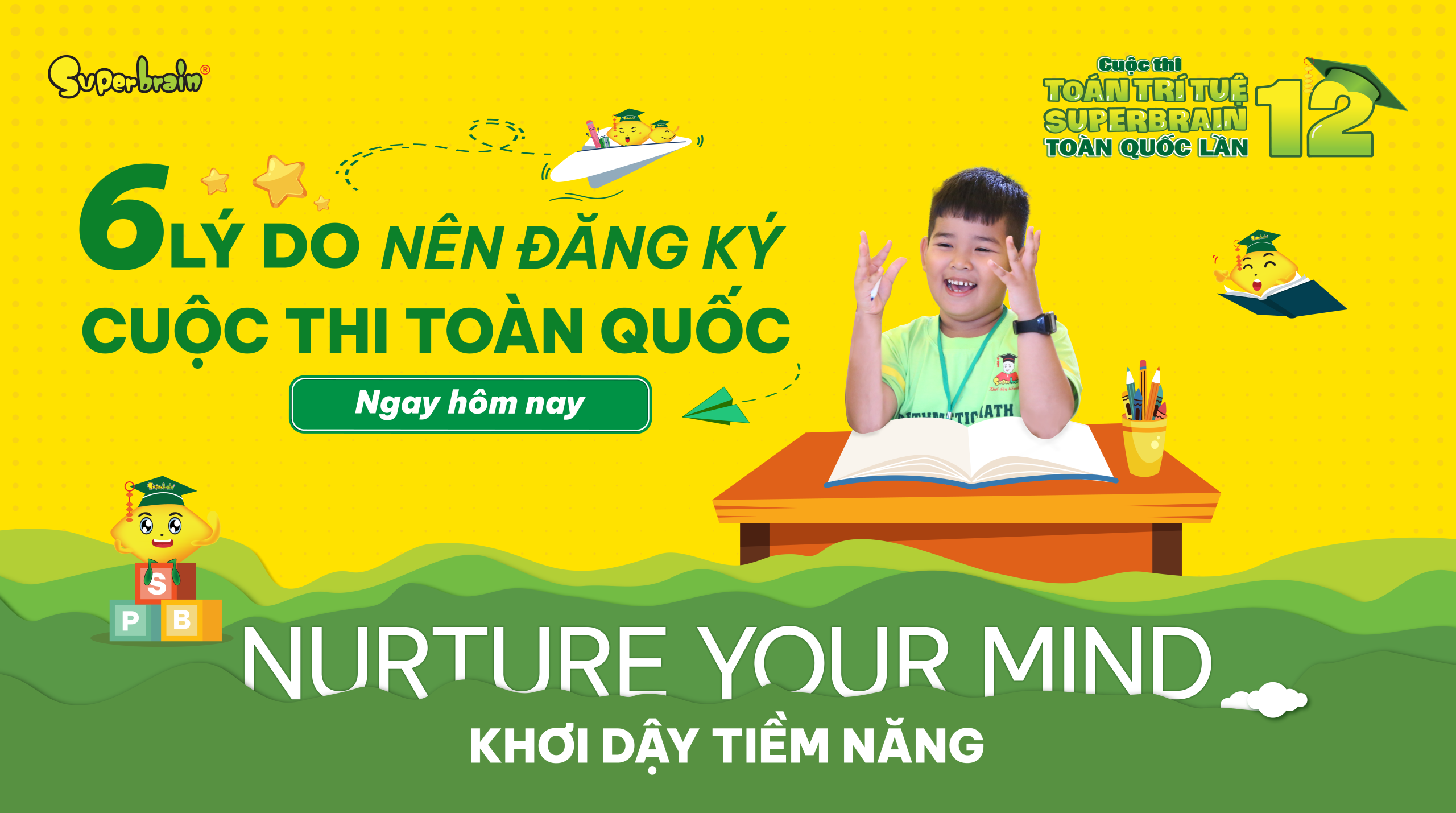 6 lý do nên đăng ký cuộc thi Toán trí tuệ Superbrain toàn quốc