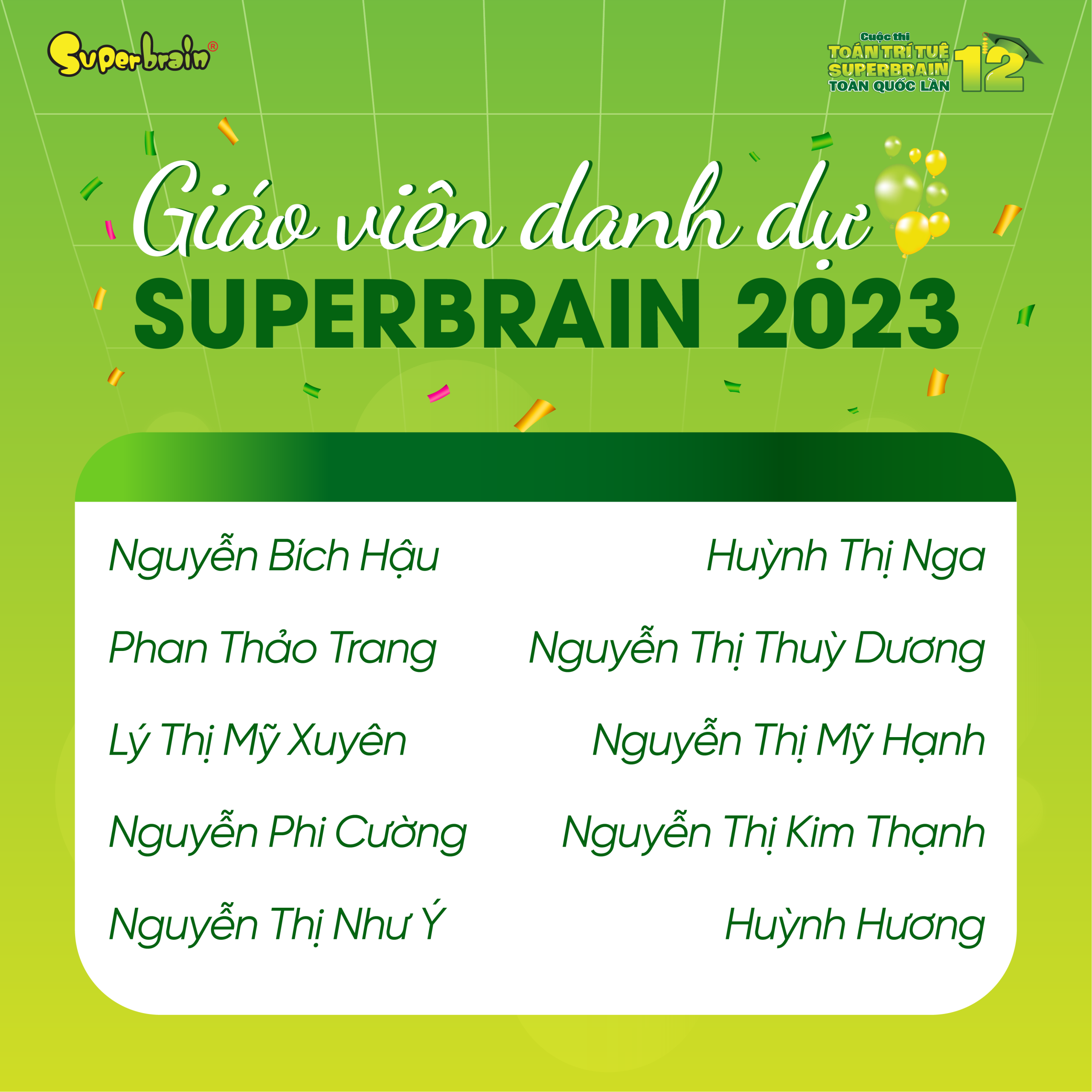 Chúc mừng Giáo viên Superbrain danh dự năm 2023 (2)