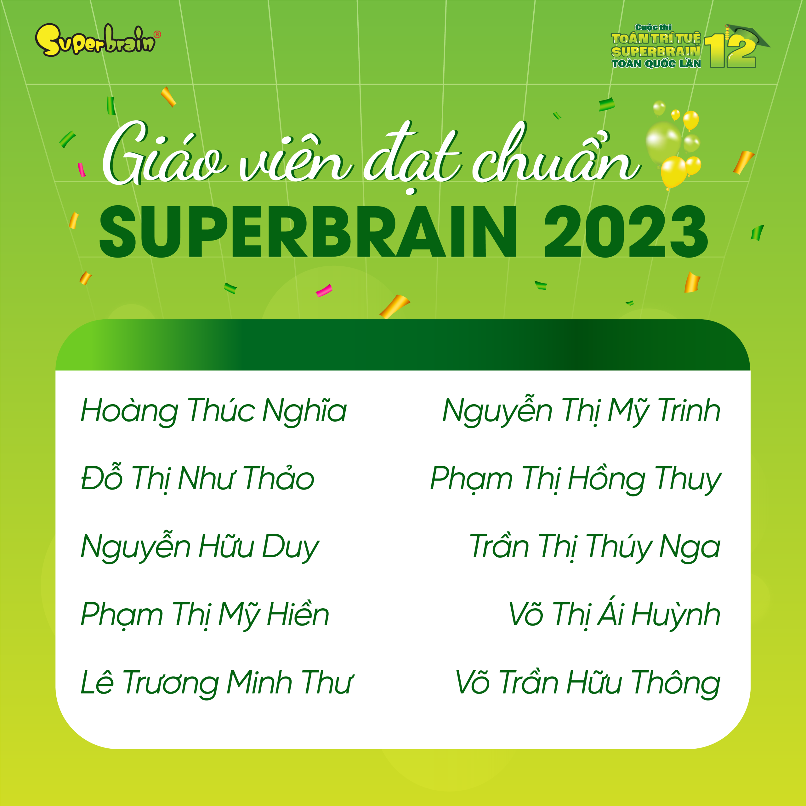 Chúc mừng Giáo viên Superbrain đạt chuẩn năm 2023 (1)