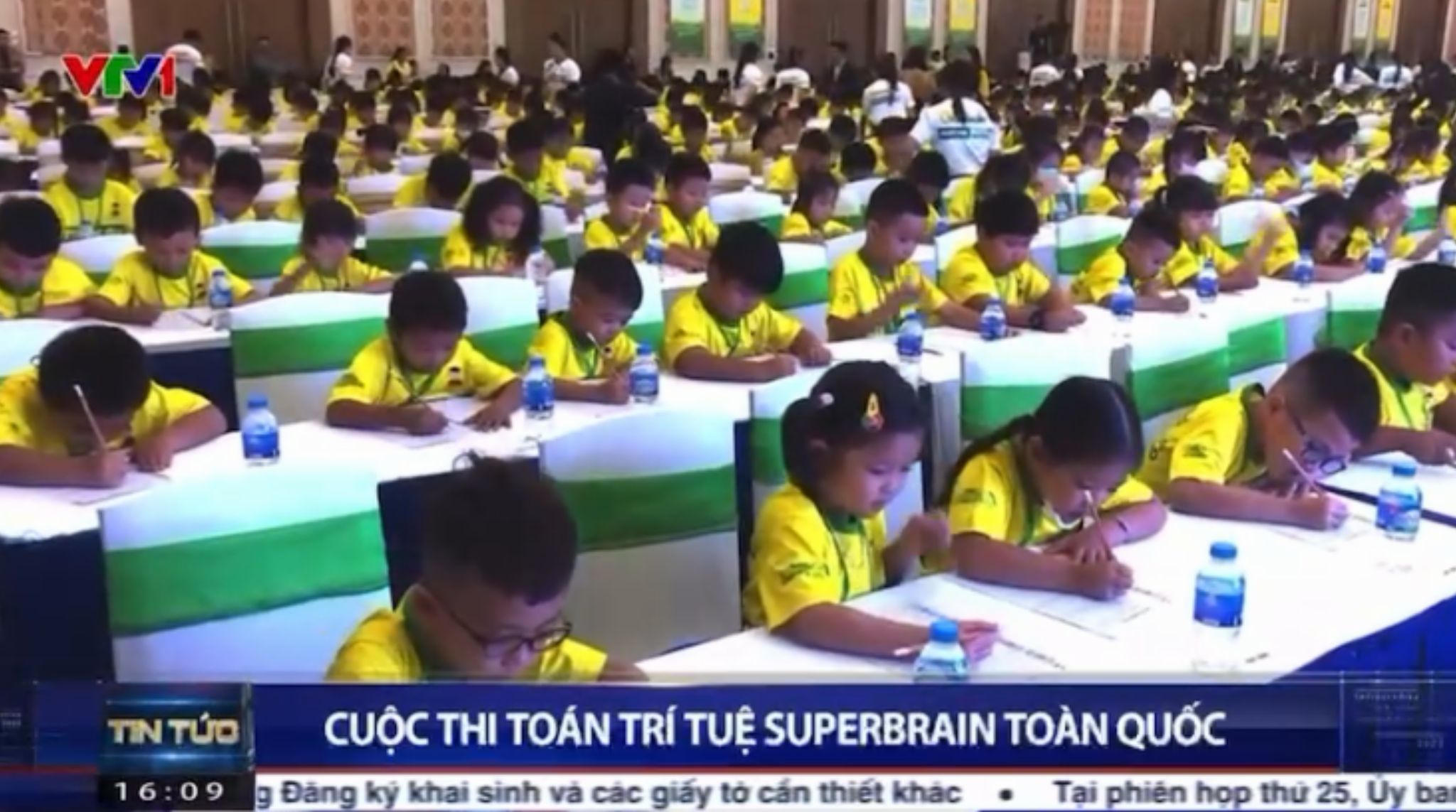 Truyền hình VTV1 đưa tin cuộc thi Toán trí tuệ Superbrain