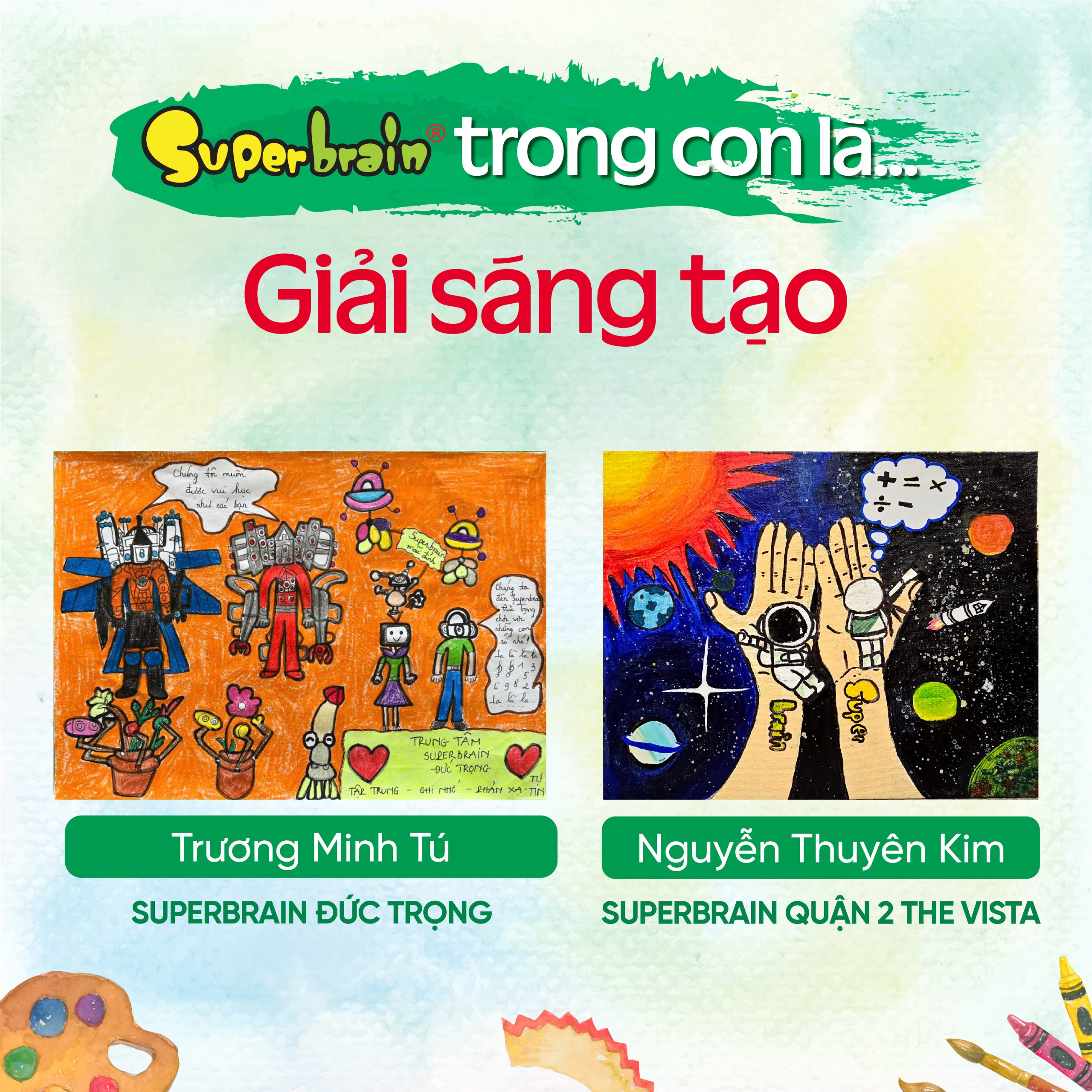 Giải sáng tạo cuộc thi vẽ tranh "Superbrain trong con là..."