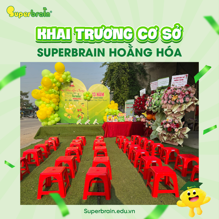 Lễ khai trương Superbrain Hoằng Hóa được tổ chức vào ngày 27/04/2024