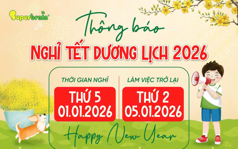 THÔNG BÁO LỊCH NGHỈ TẾT DƯƠNG LỊCH 2026
